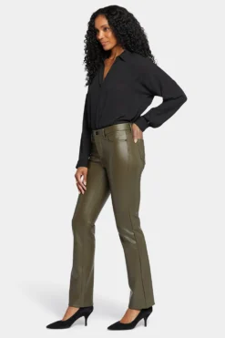 Faux Leather Marilyn Straight Pants - Ripe Olive 11 Faux Leather Marilyn Straight Pants - Ripe Olive -Nydj Apparel Shop MCFLMS2299 RPOLV 5