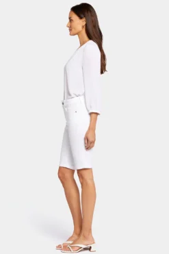 Briella 11 Inch Denim Shorts - Optic White 10 Briella 11 Inch Denim Shorts - Optic White -Nydj Apparel Shop MCFO2258 157 5