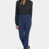 Pull-On Straight Crop Pants - Oxford Navy