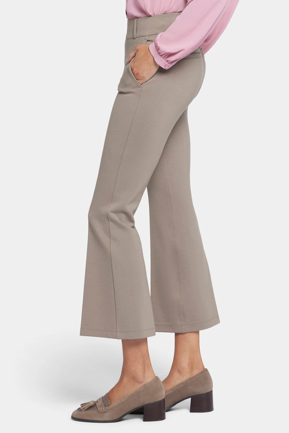 Pull-On Flared Ankle Trouser Pants - Saddlewood 3 Pull-On Flared Ankle Trouser Pants - Saddlewood - Image 3