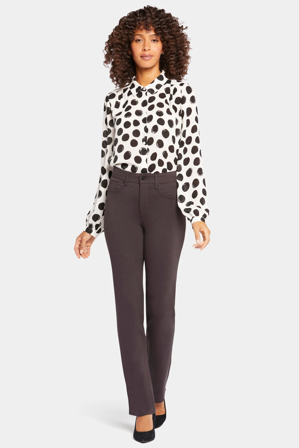 Marilyn Straight Pants - Cordovan 1 Marilyn Straight Pants - Cordovan