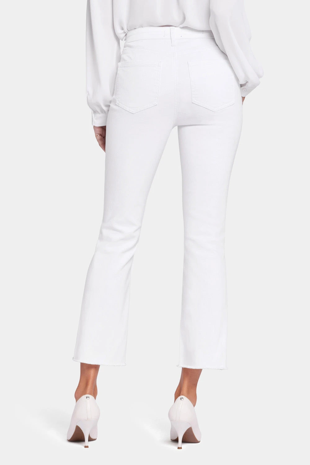 Slim Bootcut Ankle Jeans - Optic White 2 Slim Bootcut Ankle Jeans - Optic White - Image 2