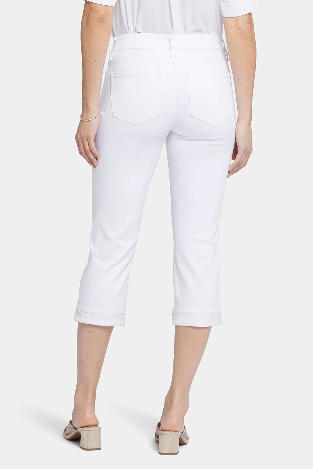 Marilyn Straight Crop Jeans - Optic White 2 Marilyn Straight Crop Jeans - Optic White - Image 2