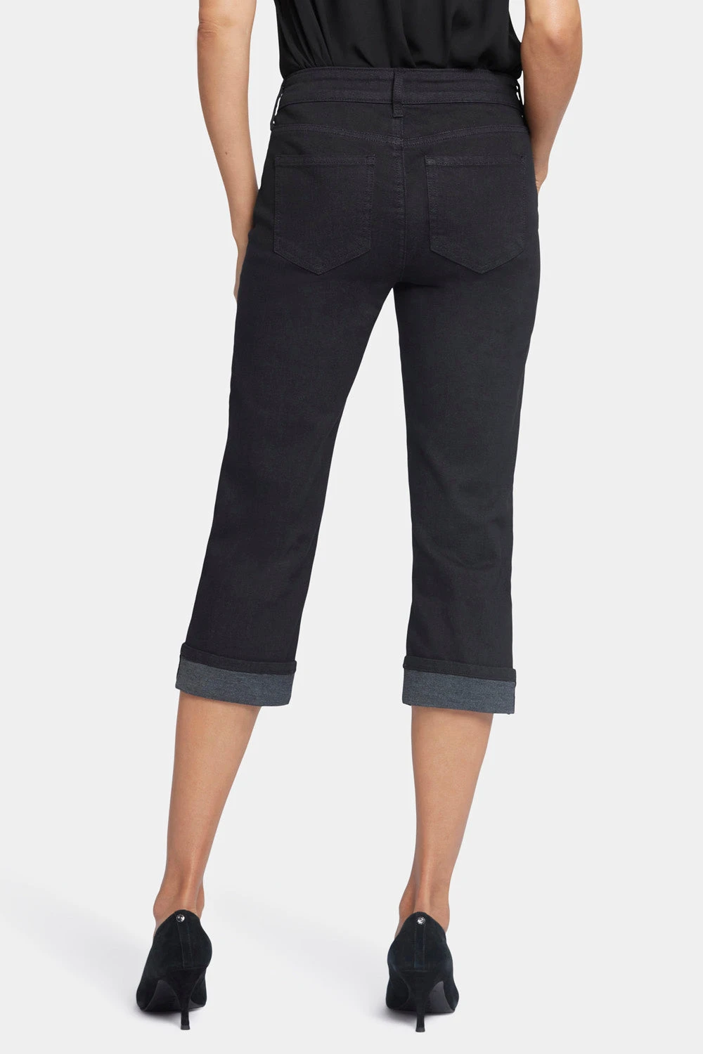 Marilyn Straight Crop Jeans - Black 2 Marilyn Straight Crop Jeans - Black - Image 2