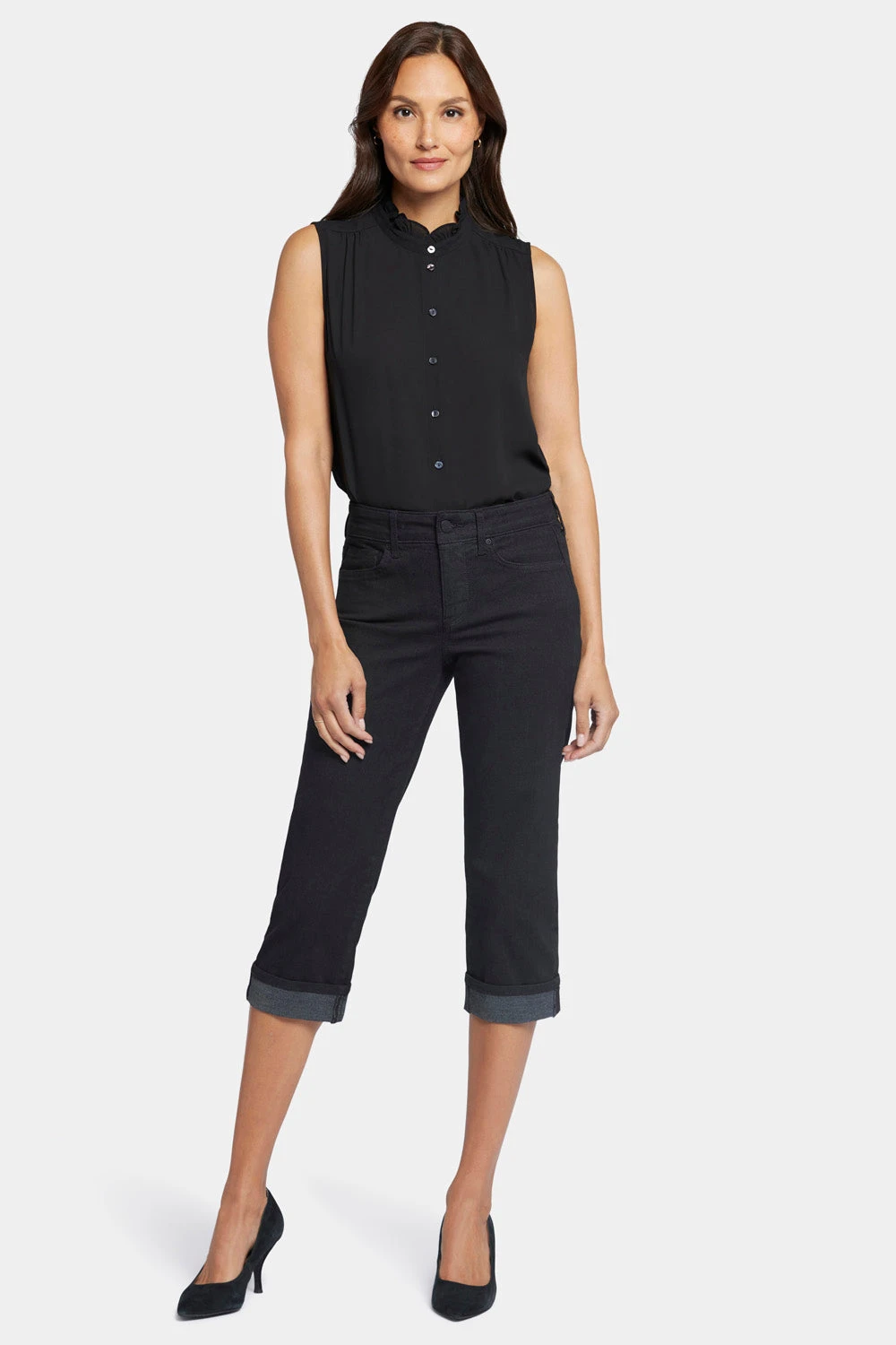 Marilyn Straight Crop Jeans - Black 4 Marilyn Straight Crop Jeans - Black - Image 4