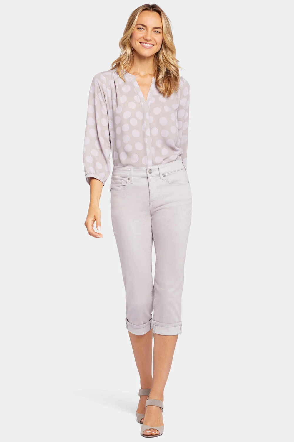 Marilyn Straight Crop Jeans - Pearl Grey 1 Marilyn Straight Crop Jeans - Pearl Grey