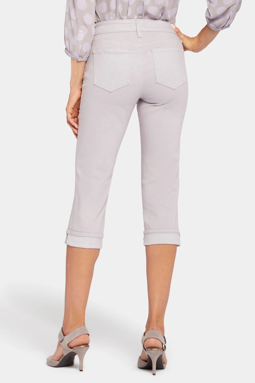 Marilyn Straight Crop Jeans - Pearl Grey 2 Marilyn Straight Crop Jeans - Pearl Grey - Image 2