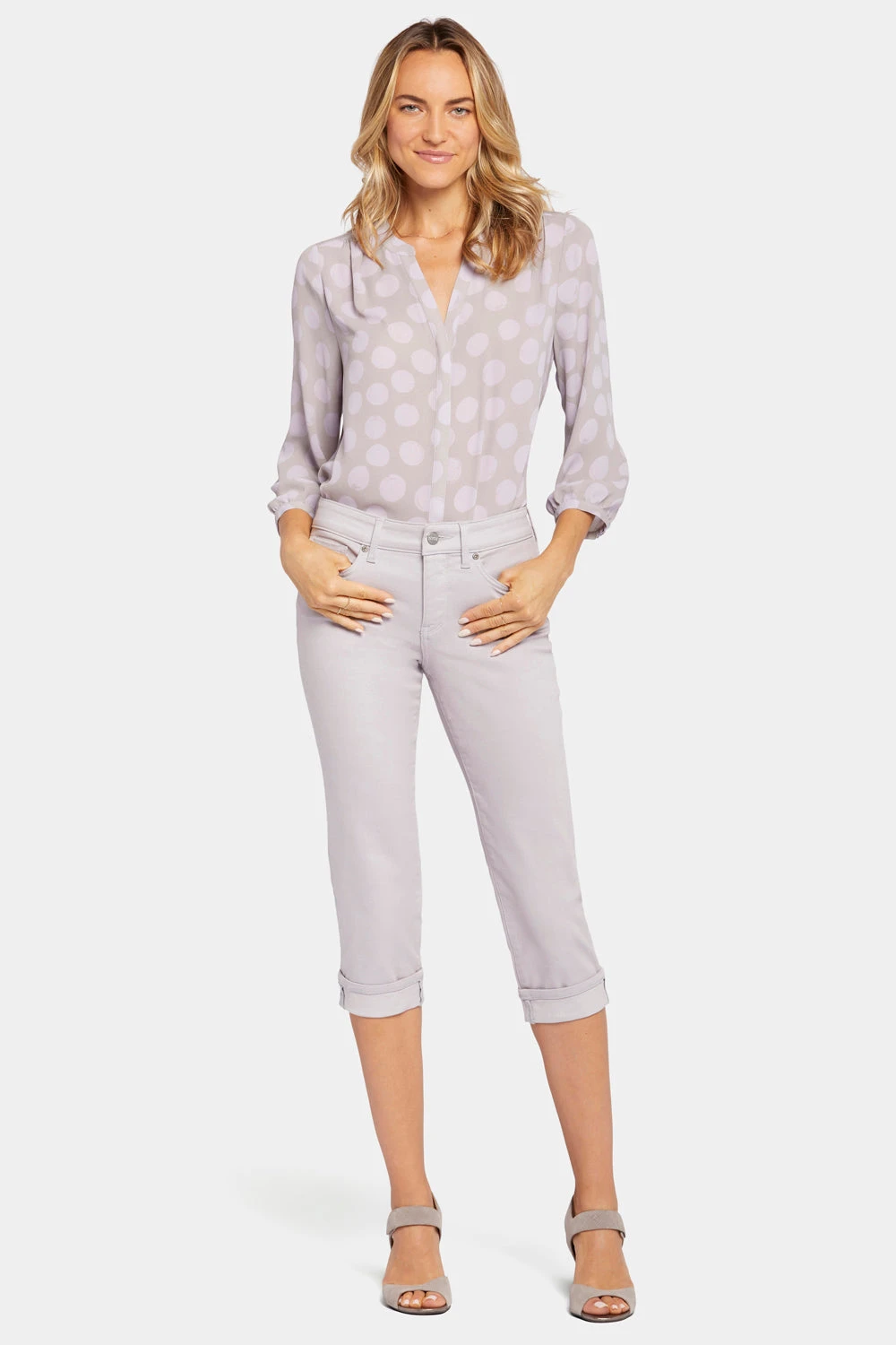 Marilyn Straight Crop Jeans - Pearl Grey 4 Marilyn Straight Crop Jeans - Pearl Grey - Image 4