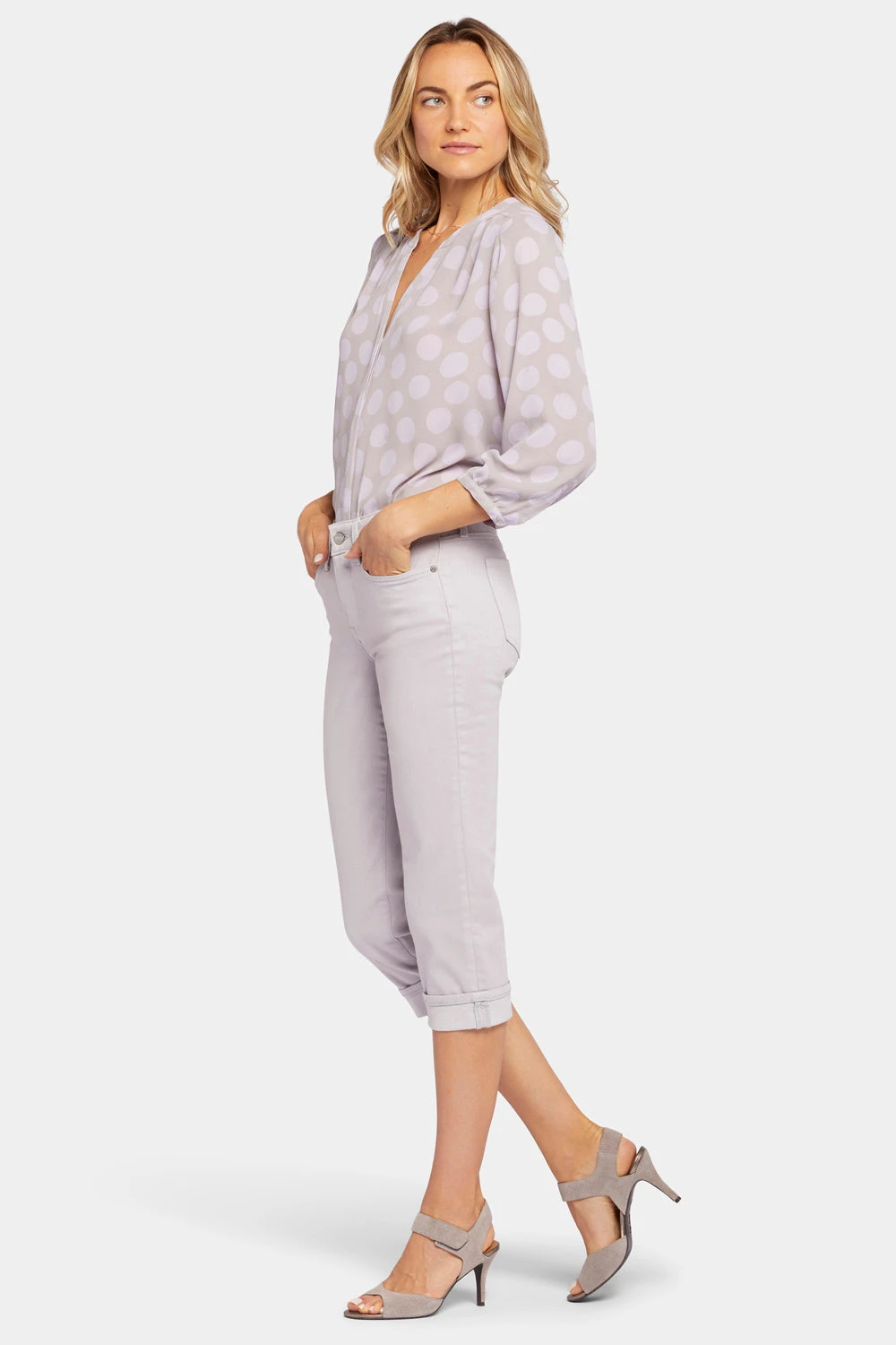 Marilyn Straight Crop Jeans - Pearl Grey 5 Marilyn Straight Crop Jeans - Pearl Grey - Image 5