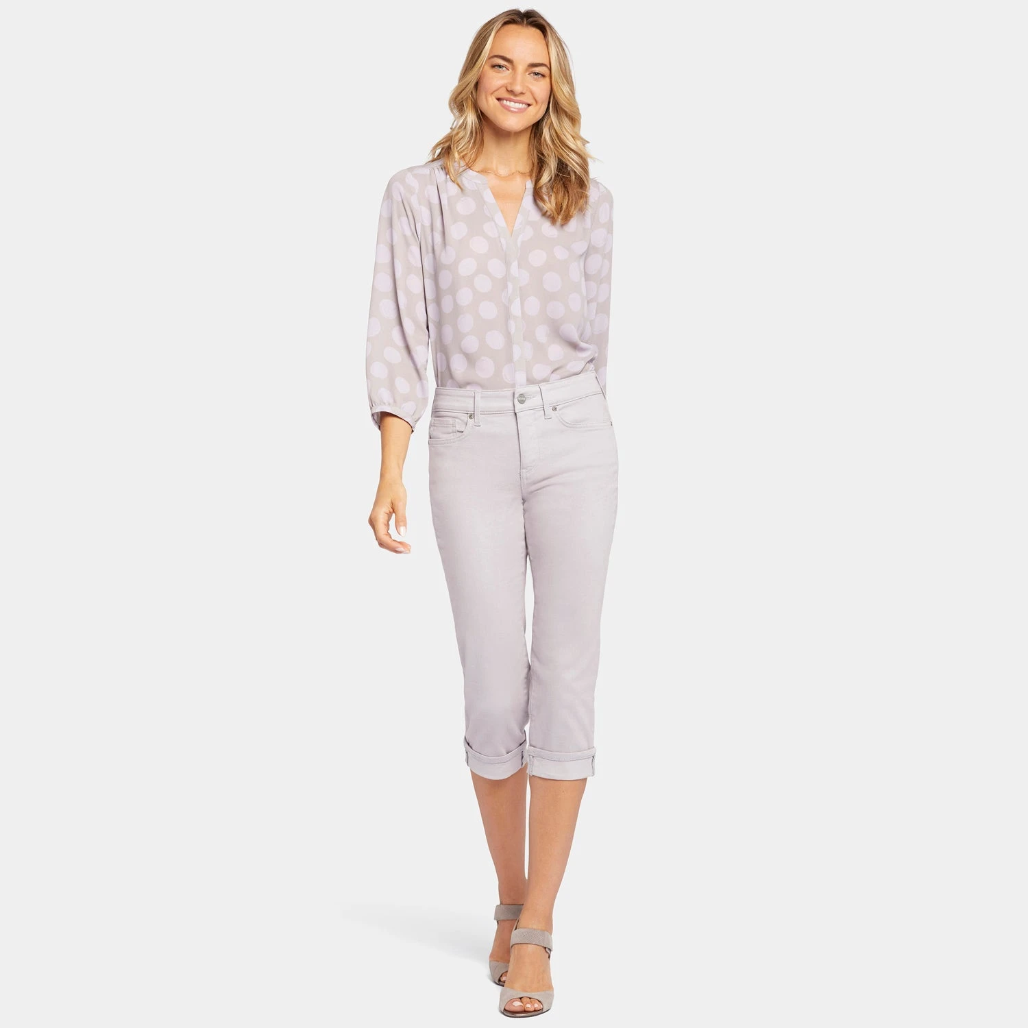 Marilyn Straight Crop Jeans - Pearl Grey 7 Marilyn Straight Crop Jeans - Pearl Grey - Image 7