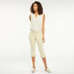 Marilyn Straight Crop Jeans - Butter -Nydj Apparel Shop MCWDCR2389 BUTTE DPA