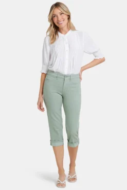 Marilyn Straight Crop Jeans - Lily Pad