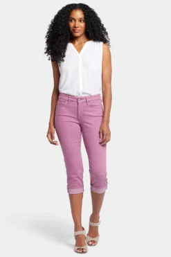 Marilyn Straight Crop Jeans - Mauve Haze