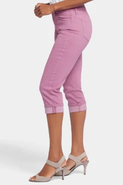 Marilyn Straight Crop Jeans - Mauve Haze 9 Marilyn Straight Crop Jeans - Mauve Haze -Nydj Apparel Shop MCWDCR2389 MVHZE 3