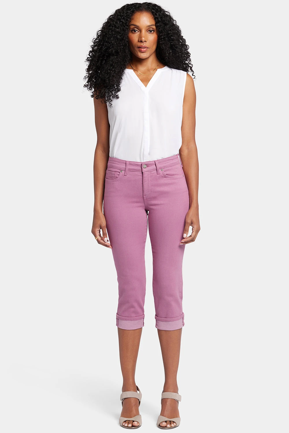 Marilyn Straight Crop Jeans - Mauve Haze 4 Marilyn Straight Crop Jeans - Mauve Haze - Image 4