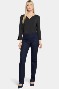 Marilyn Straight Pull-On Jeans - Rinse