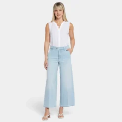 Mona Wide Leg Trouser Ankle Jeans - Oceanfront -Nydj Apparel Shop MDTF8908 OFRNT DPA