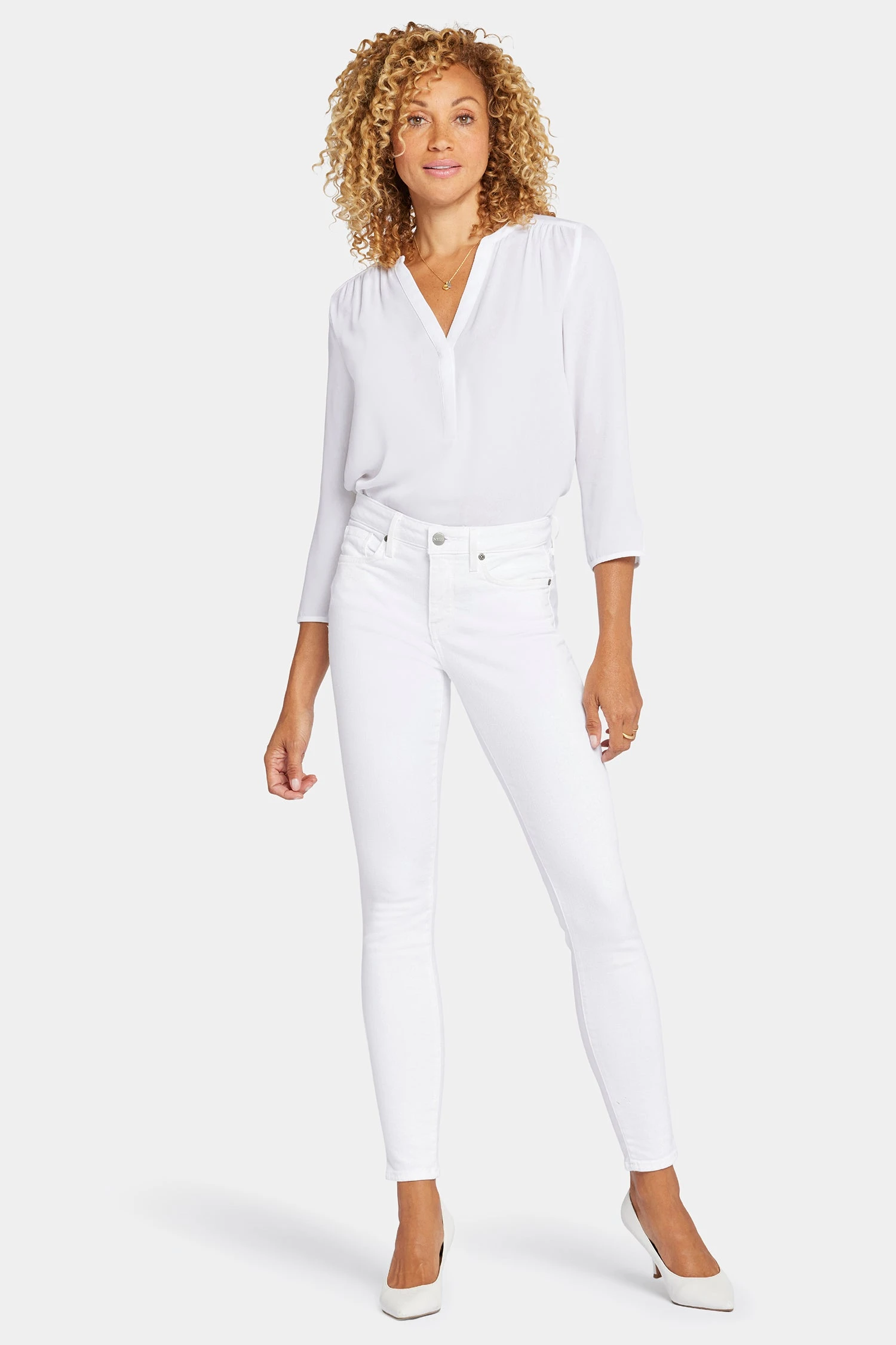 Ami Skinny Jeans - Optic White 4 Ami Skinny Jeans - Optic White - Image 4