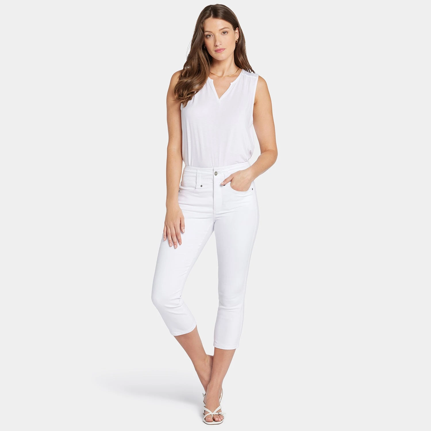 Ami Skinny Capri Jeans - Optic White 7 Ami Skinny Capri Jeans - Optic White - Image 7