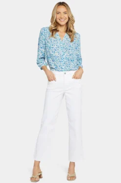 Bailey Relaxed Straight Ankle Jeans - Optic White