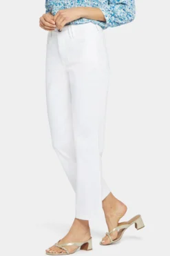 Bailey Relaxed Straight Ankle Jeans - Optic White -Nydj Apparel Shop MFOS8301 157 3