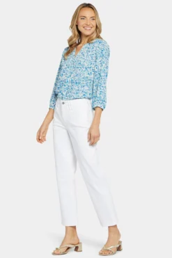 Bailey Relaxed Straight Ankle Jeans - Optic White -Nydj Apparel Shop MFOS8301 157 5