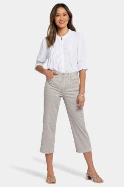 Joni Relaxed Capri Jeans - Sandbar Stripe
