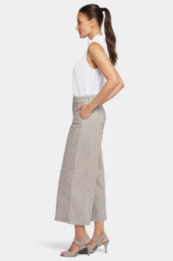 Mona Wide Leg Trouser Ankle Jeans- Boardwalk Stripe -Nydj Apparel Shop MFOS8908 BRDWS 5