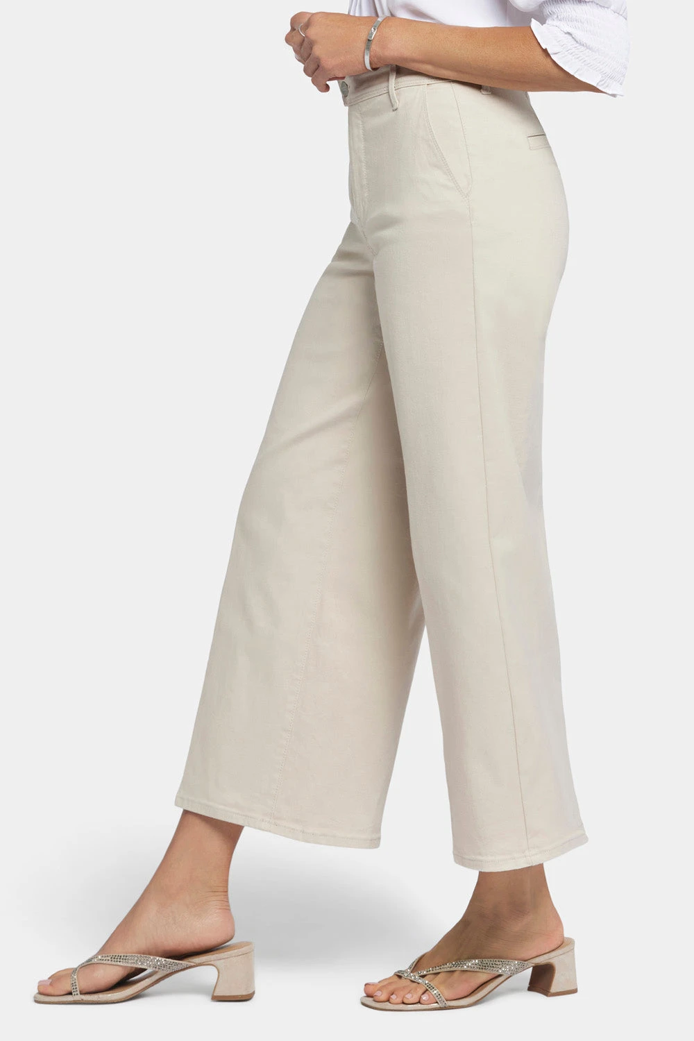 Mona Wide Leg Trouser Ankle Jeans- Feather 3 Mona Wide Leg Trouser Ankle Jeans- Feather - Image 3