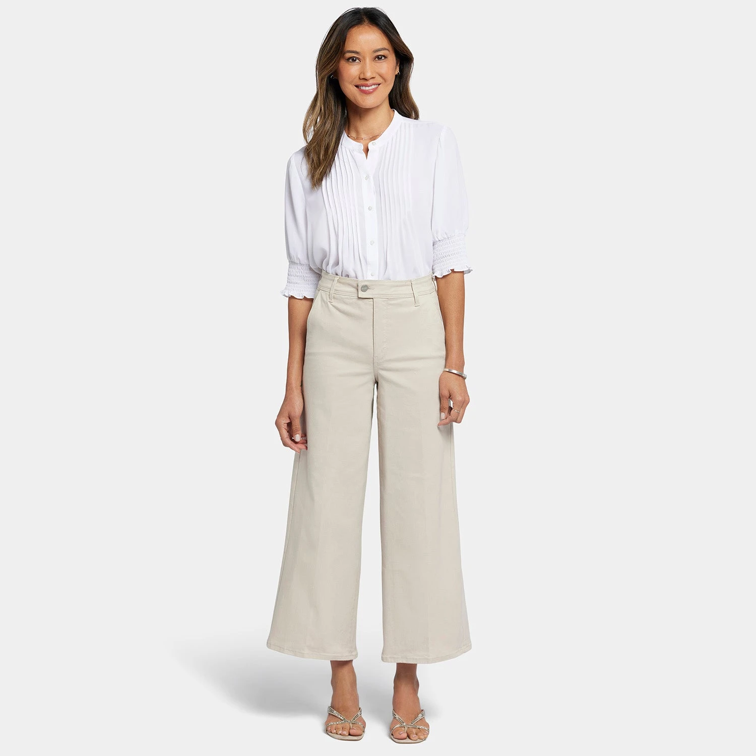Mona Wide Leg Trouser Ankle Jeans- Feather 7 Mona Wide Leg Trouser Ankle Jeans- Feather - Image 7