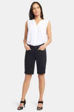 Briella 11 Inch Denim Shorts - Black -Nydj Apparel Shop MFOSBS2546 858 4