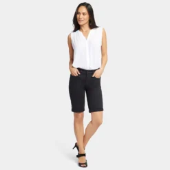 Briella 11 Inch Denim Shorts - Black -Nydj Apparel Shop MFOSBS2546 858 DPA