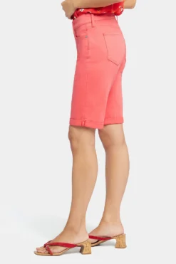 Briella 11 Inch Denim Shorts - Red Fox -Nydj Apparel Shop MFOSBS2546 RDFX 3