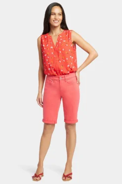 Briella 11 Inch Denim Shorts - Red Fox -Nydj Apparel Shop MFOSBS2546 RDFX 4