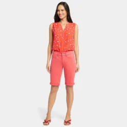 Briella 11 Inch Denim Shorts - Red Fox -Nydj Apparel Shop MFOSBS2546 RDFX DPA