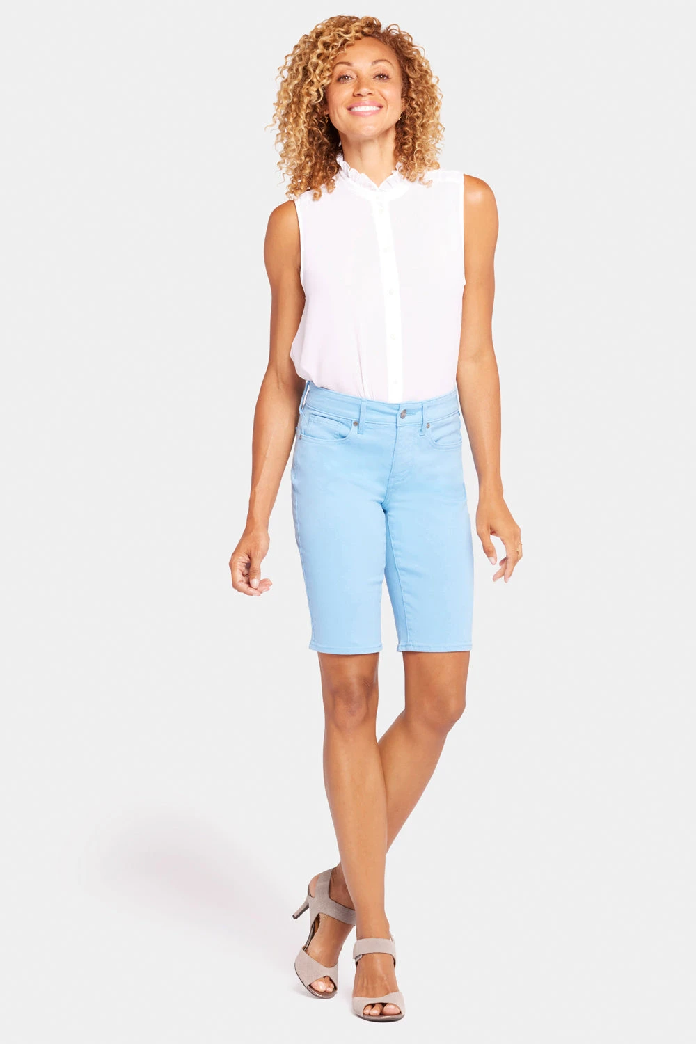 Briella 11 Inch Denim Shorts - Bluebell 4 Briella 11 Inch Denim Shorts - Bluebell - Image 4