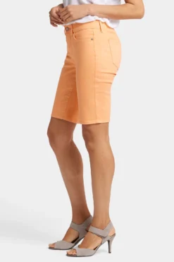 Briella 11 Inch Denim Shorts - Apricot Crush -Nydj Apparel Shop MFOSBS8556 APCRS 3