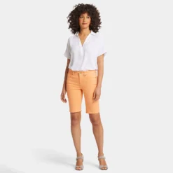 Briella 11 Inch Denim Shorts - Apricot Crush -Nydj Apparel Shop MFOSBS8556 APCRS DPA