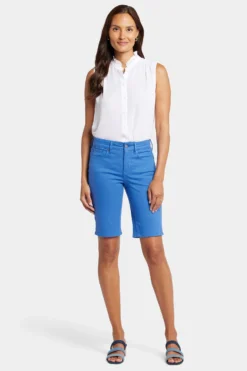 Briella 11 Inch Denim Shorts - Greek Sea -Nydj Apparel Shop MFOSBS8556 GRKSE 4