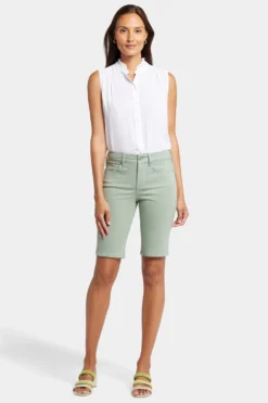 Briella 11 Inch Denim Shorts - Lily Pad 10 Briella 11 Inch Denim Shorts - Lily Pad -Nydj Apparel Shop MFOSBS8556 LLYPD 4
