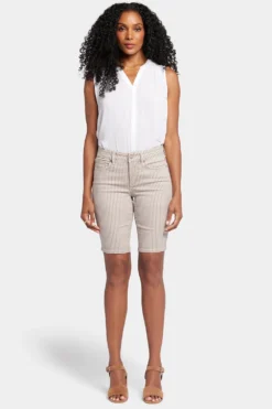 Briella 11 Inch Denim Shorts - Sandbar Stripe