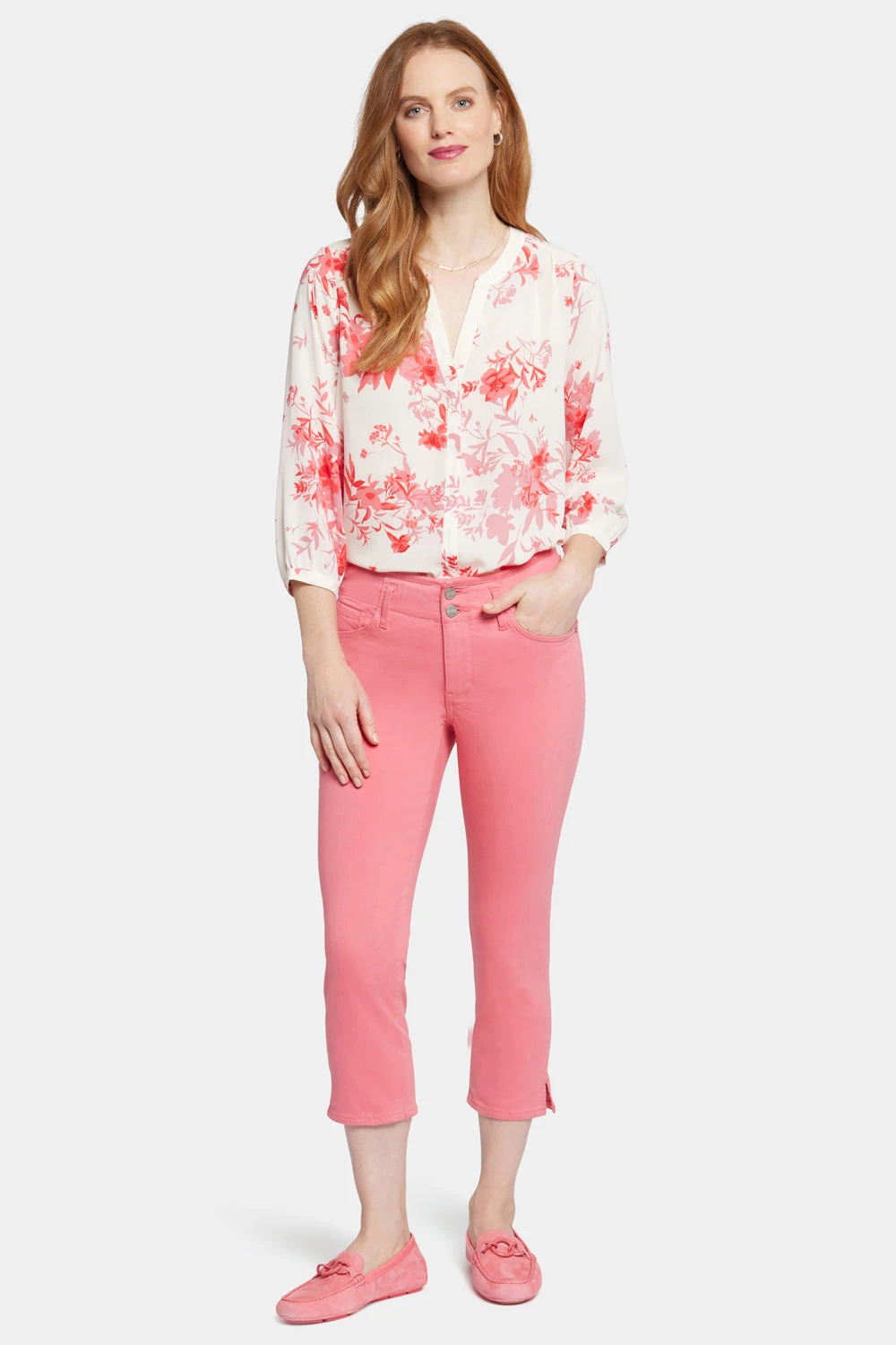 Chloe Capri Jeans - Pink Punch 1 Chloe Capri Jeans - Pink Punch