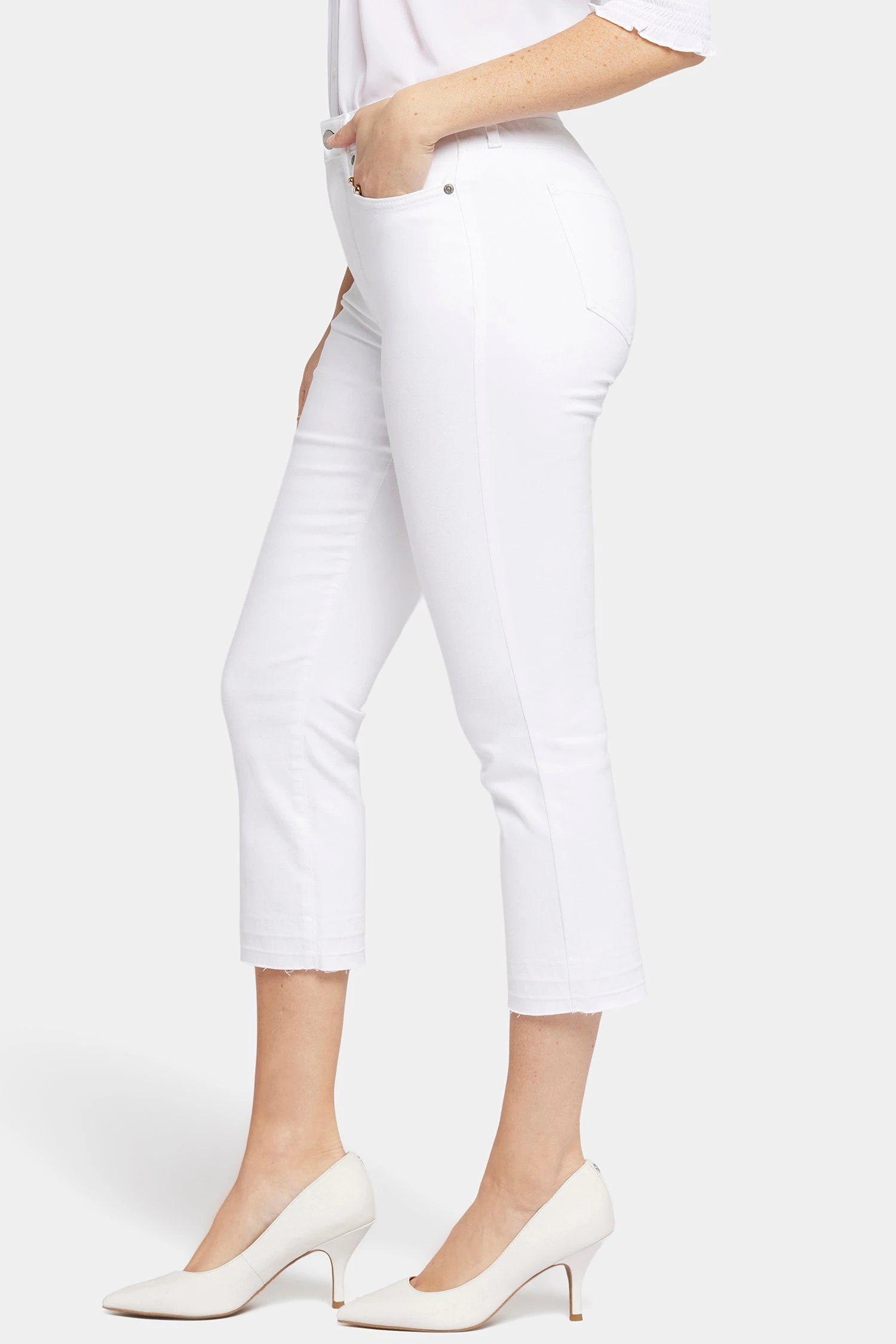 Chloe Capri Jeans - Optic White 3 Chloe Capri Jeans - Optic White - Image 3