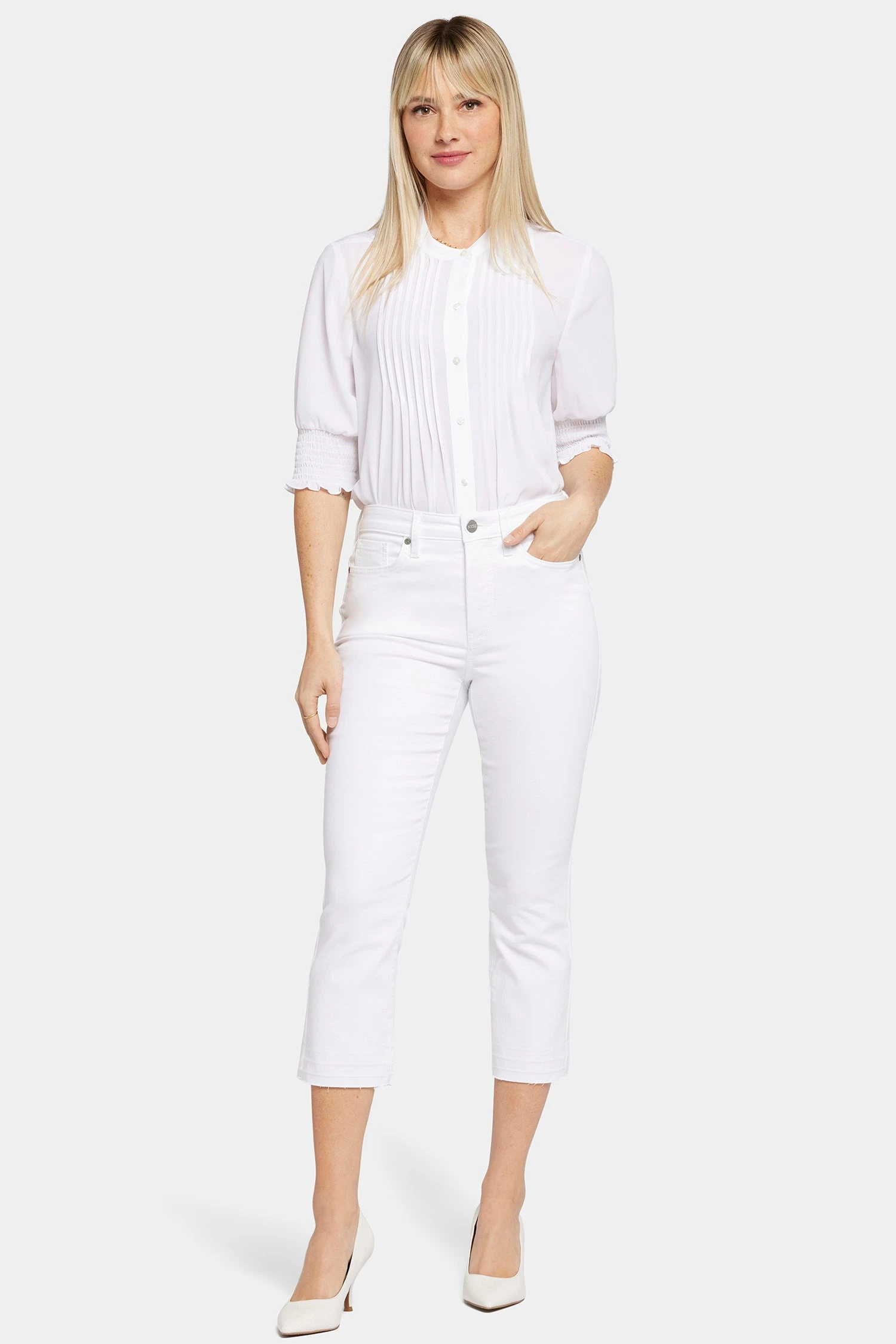 Chloe Capri Jeans - Optic White 4 Chloe Capri Jeans - Optic White - Image 4