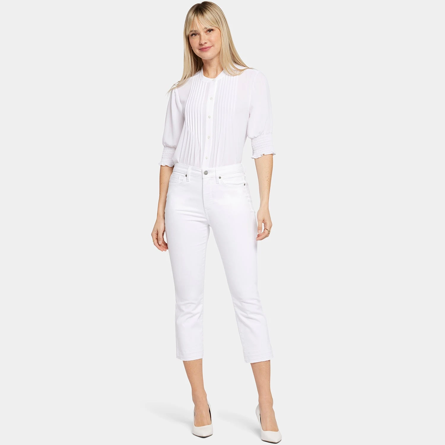 Chloe Capri Jeans - Optic White 7 Chloe Capri Jeans - Optic White - Image 7