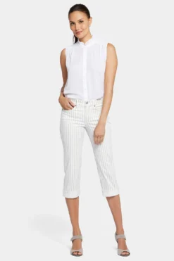 Marilyn Straight Crop Jeans - Beach Cruise Stripe