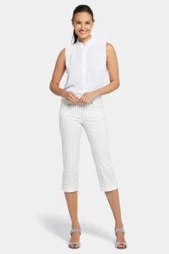 Marilyn Straight Crop Jeans - Beach Cruise Stripe -Nydj Apparel Shop MFOSCR2389 BEACR 4