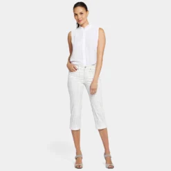Marilyn Straight Crop Jeans - Beach Cruise Stripe -Nydj Apparel Shop MFOSCR2389 BEACR DPA