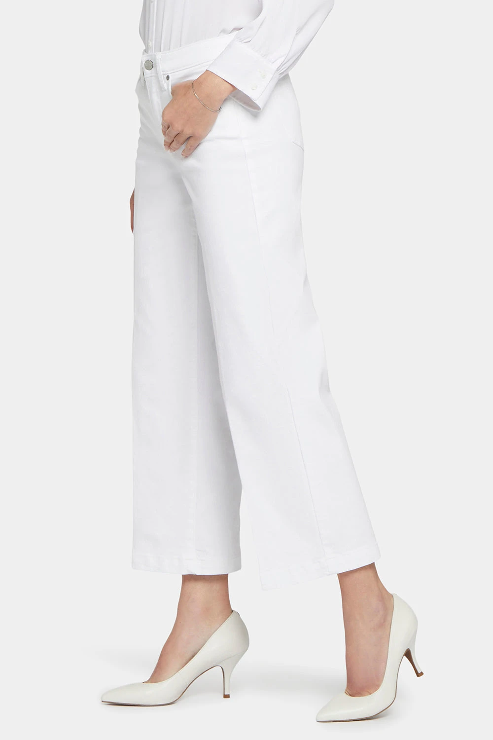 Teresa Wide Leg Ankle Jeans - Optic White 3 Teresa Wide Leg Ankle Jeans - Optic White - Image 3