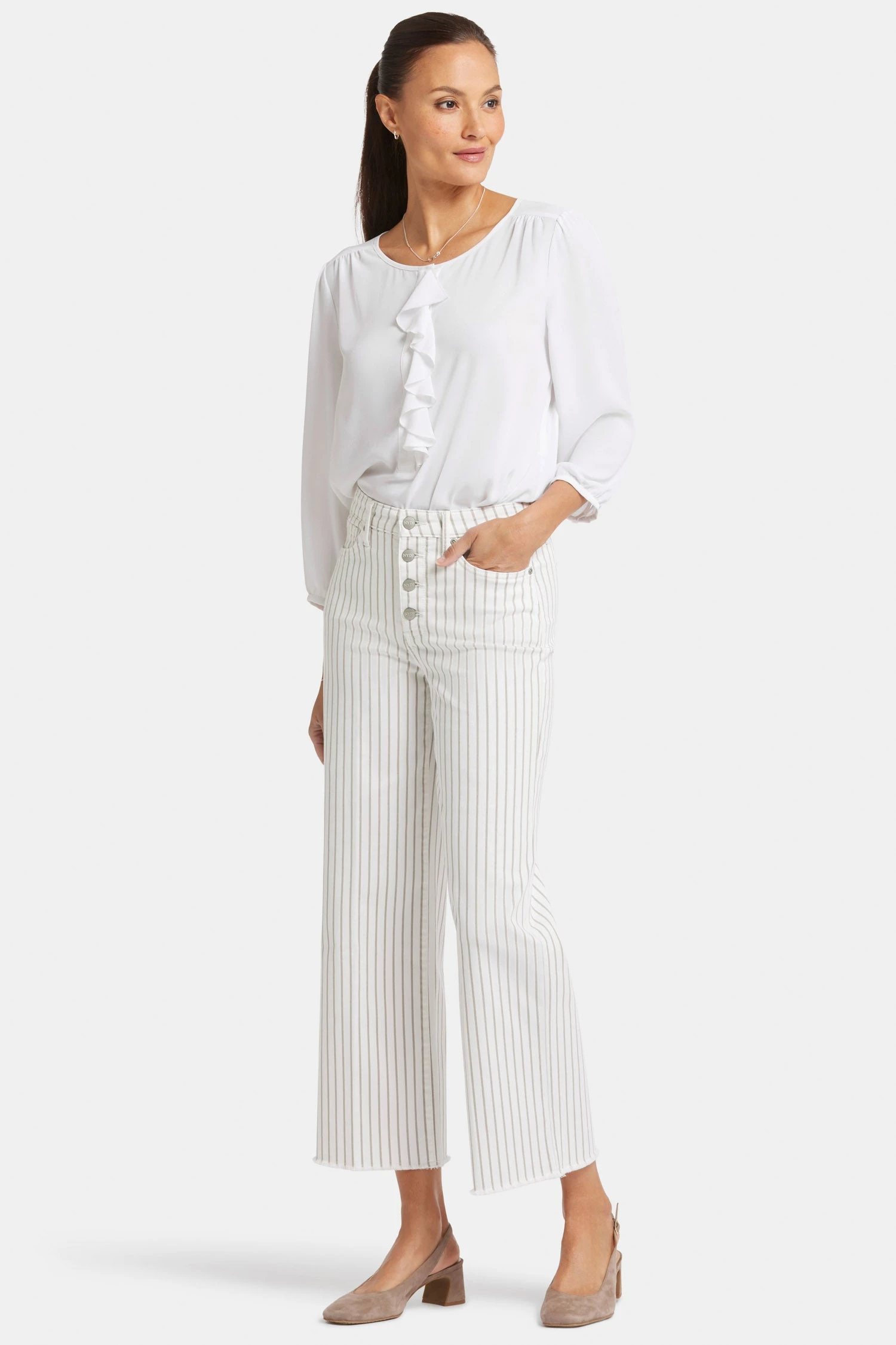 Teresa Wide Leg Ankle Jeans - Beach Cruise Stripe 4 Teresa Wide Leg Ankle Jeans - Beach Cruise Stripe - Image 4